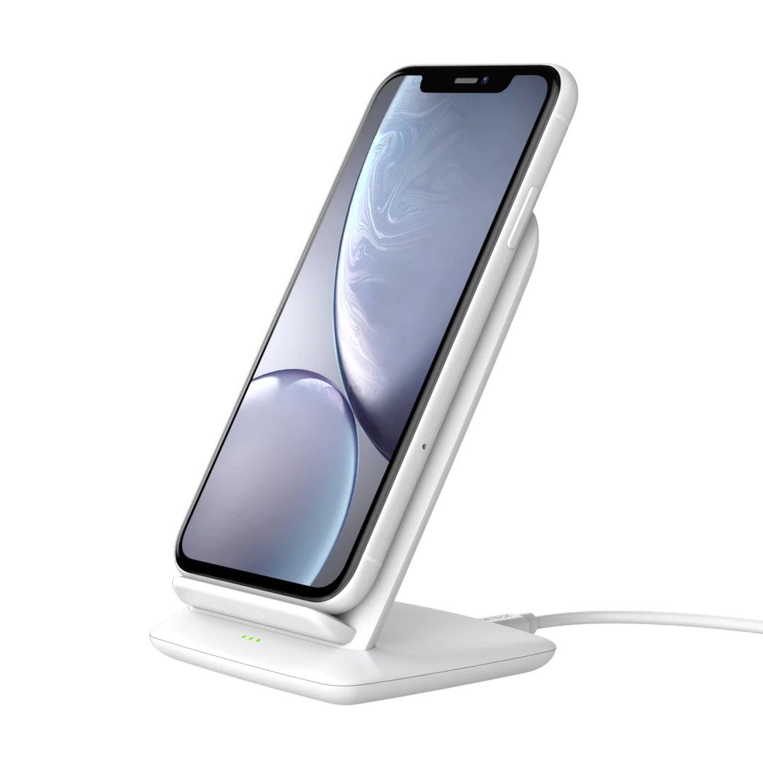 Choetech 15W Fast Wireless Charger Stand with Wall Charger 1.2m Cable - Image 4