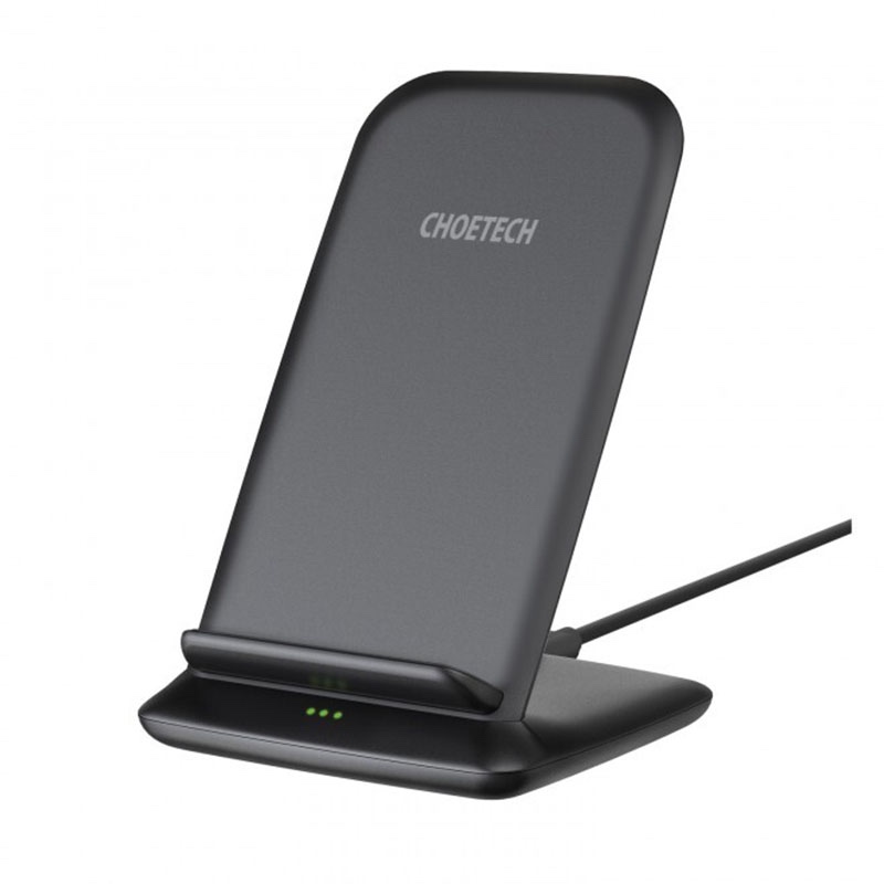 Choetech 15W Fast Wireless Charger Stand with Wall Charger 1.2m Cable - Image 6
