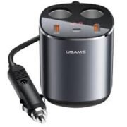 usams-us-cc151-c28-245w-3-ports-dual-cigarette-lighters-fast-car-charger