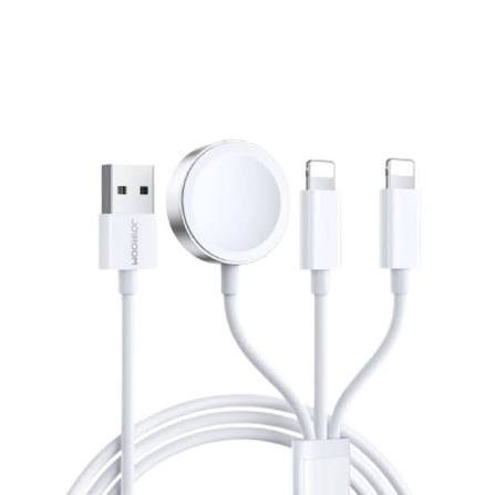 Joyroom S-IW007 3-in-1 Magnetic Charger+Dual Lightning cable (USB-A) 1.2m