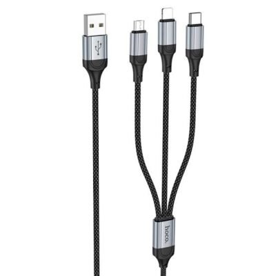 Hoco X102 Fresh 3-in-1 charging data cable (iP+Micro+Type C)