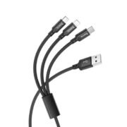 hoco-x14-times-speed-3-in-1-charging-cable-1m-aluminum-alloy-connectors-and-nylon-braided