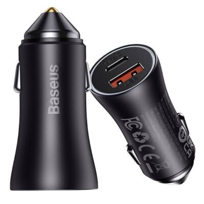 Baseus Golden Contactor Max Dual Fast Charger Car Charger U+C 60W