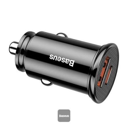 Baseus Circular Plastic A+C 30W PPS Car Charger Black - Image 2