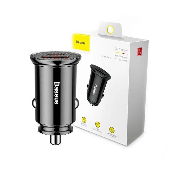 Baseus Circular Plastic A+C 30W PPS Car Charger Black - Image 4